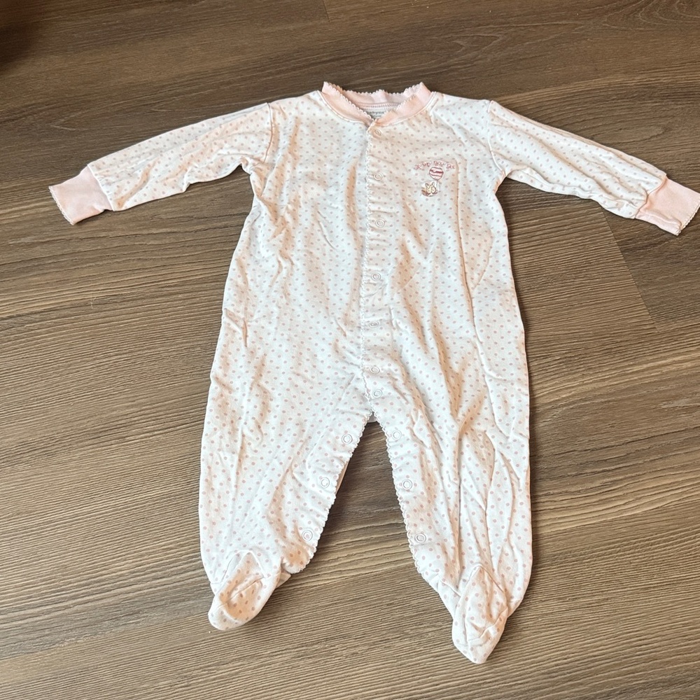 FREE WITH PURCHASE -Babycottons pink up up you go embroidered pima cotton footie